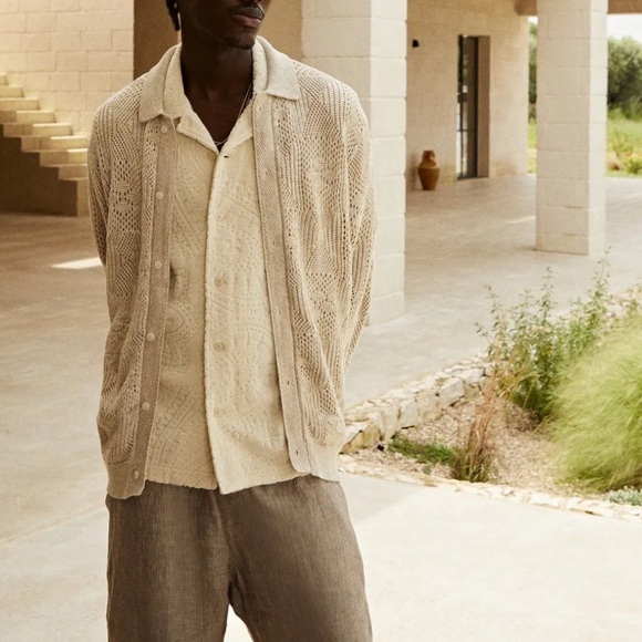 KITH TILDEN CROCHET BUTTONDOWN-BIRCH - Picture 4 of 8